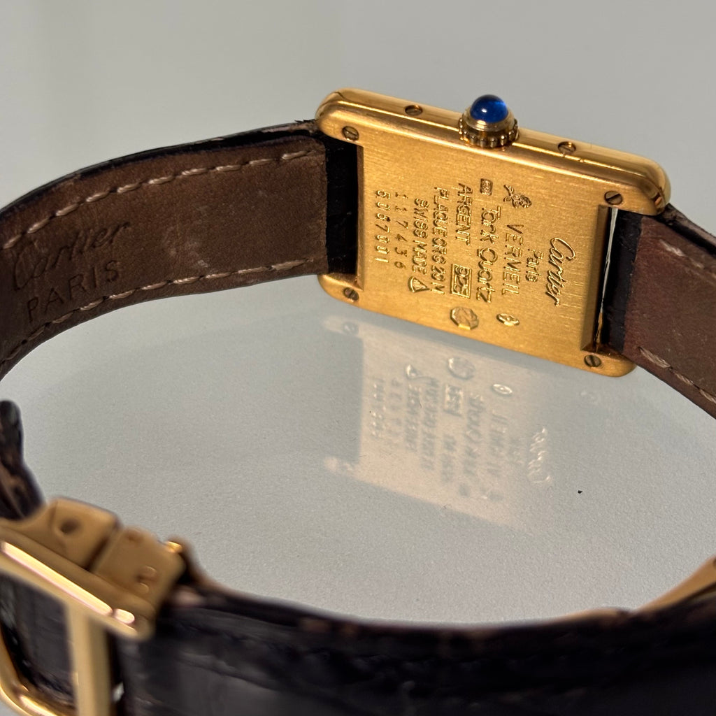 Cartier tank PM Opaline dial quartz