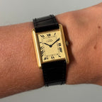 Cartier tank GM lemon Roman numeral dial
