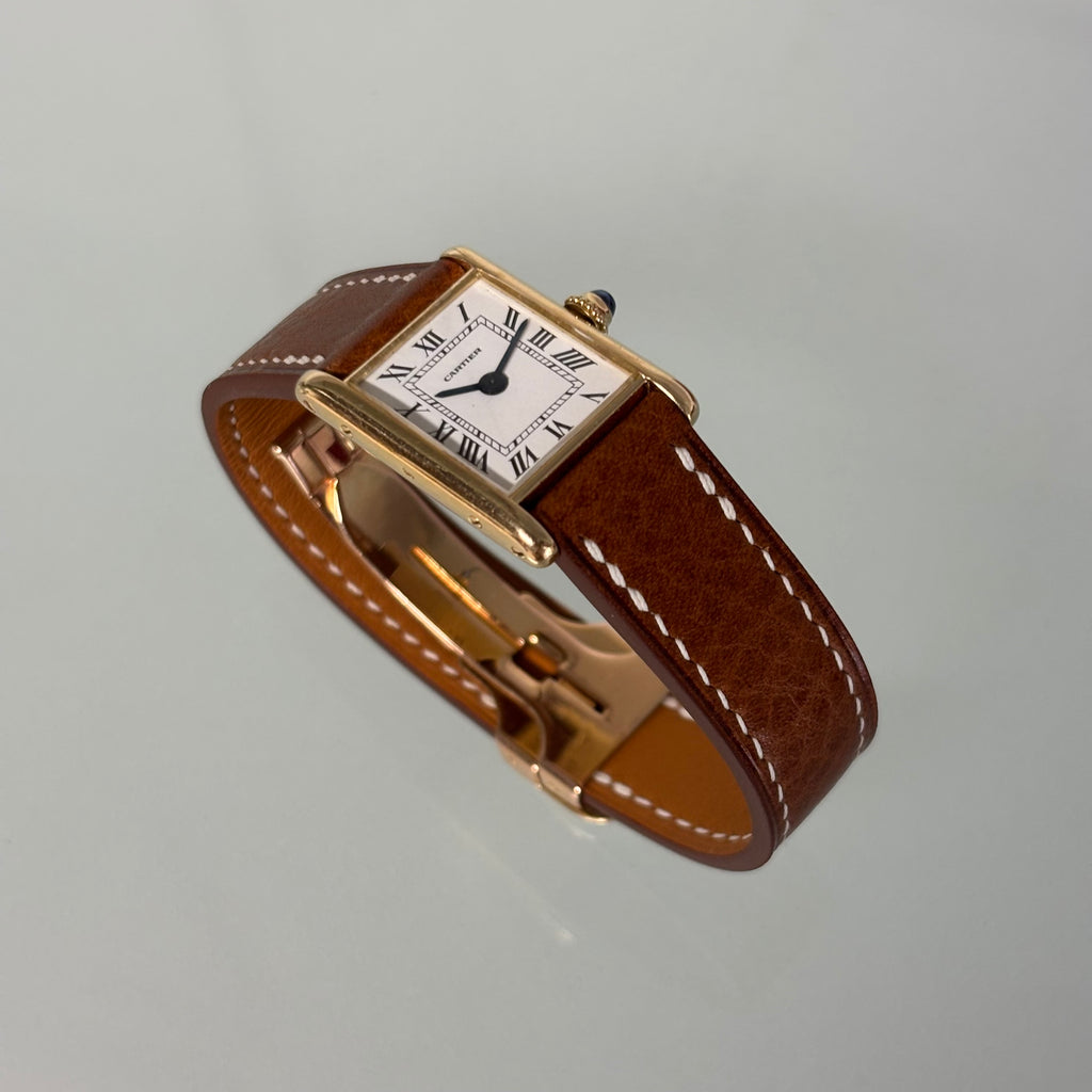 Cartier Tank 1960s with original 18k deployant & box