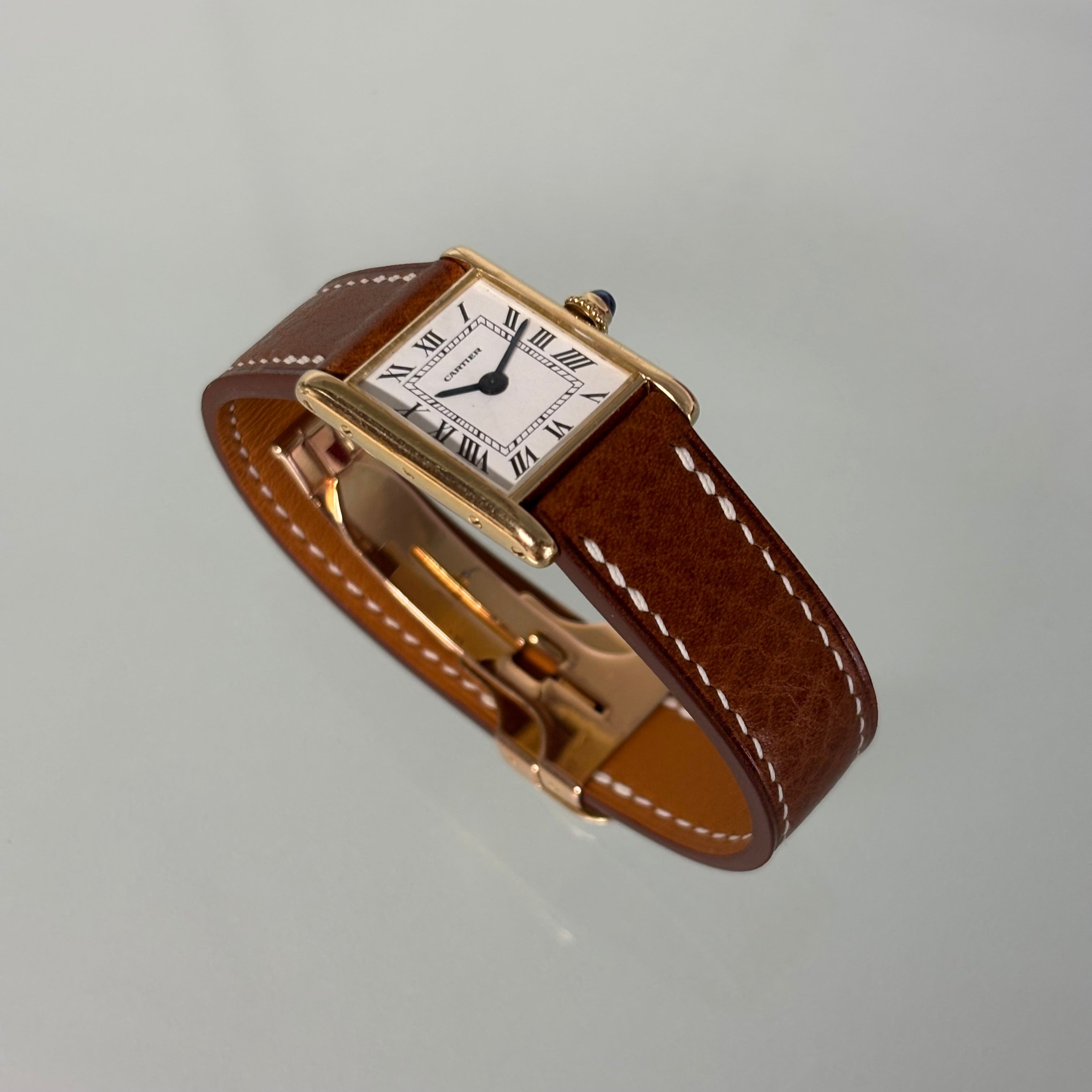 Cartier Tank 1960s with original 18k deployant & box