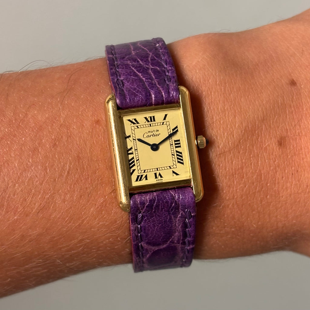 Cartier Tank Champagne PM with original buckle