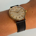 Cartier × Omega Seamaster – Linen Dial, 14K Gold
