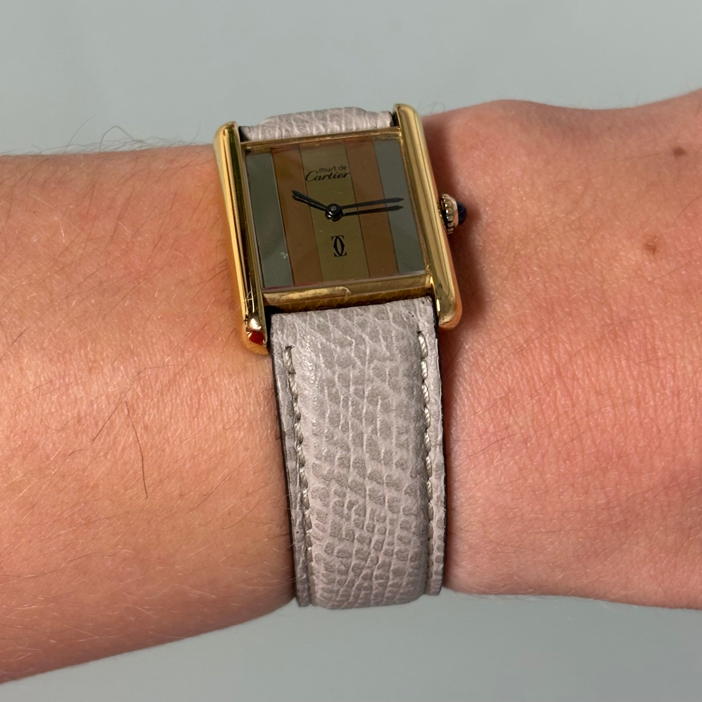 Cartier Tank GM Trinity with buckle