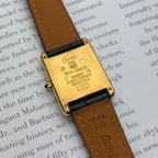 Cartier Tank GM Yellow Gold Vintage Watch with Rare Dial