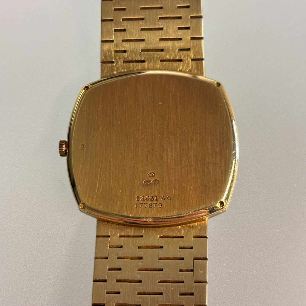 Piaget Tiger Eye Dial 18K Gold Jumbo Vintage Watch