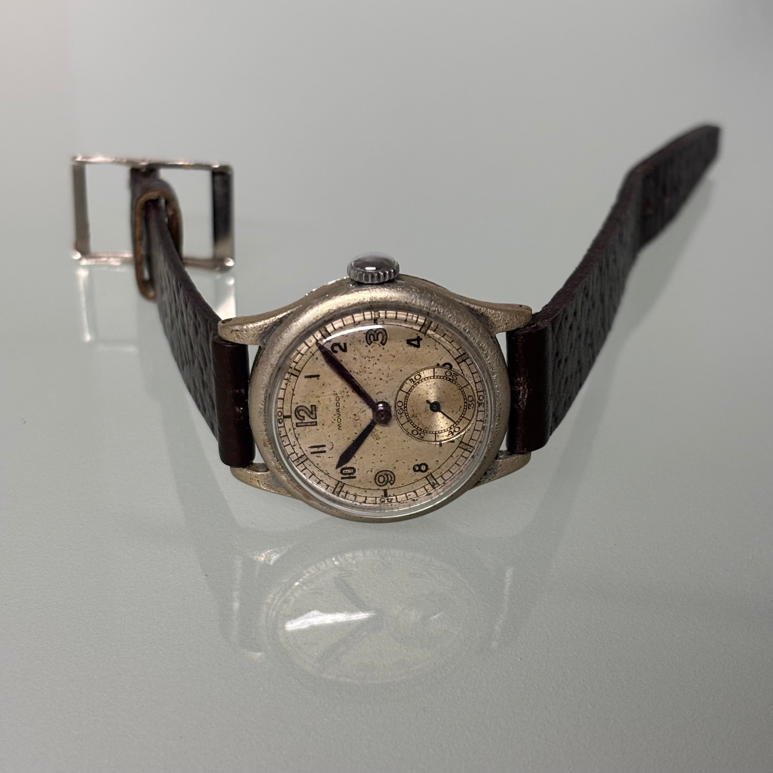 Movado Sector dial with purple hands