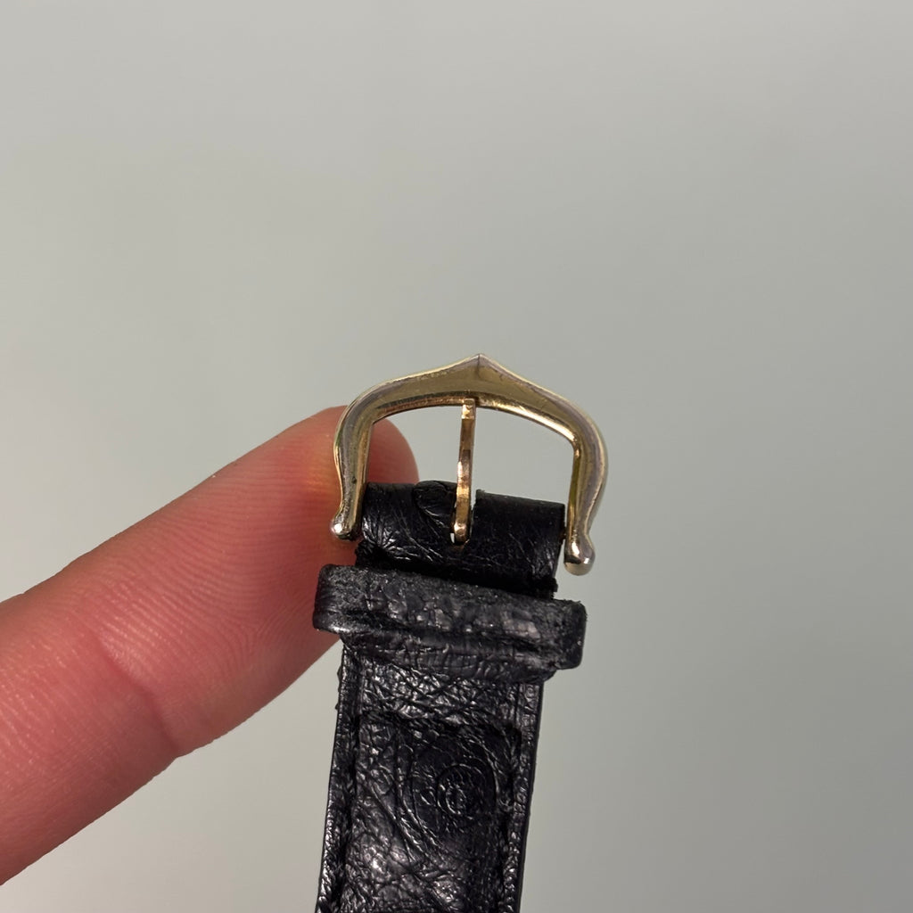 Cartier Tank PM Black dial with buckle