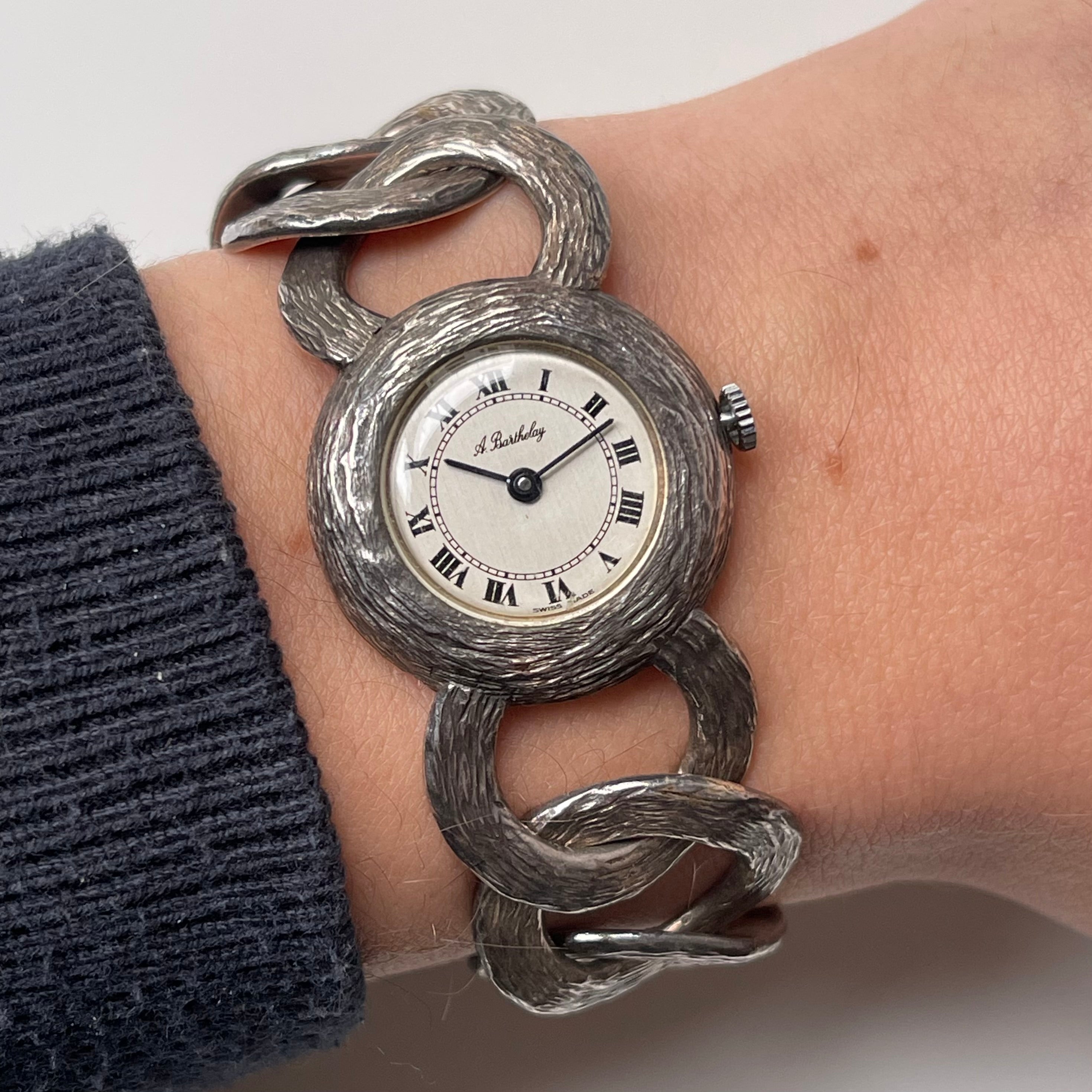 Alexis Barthelay silver bracelet watch