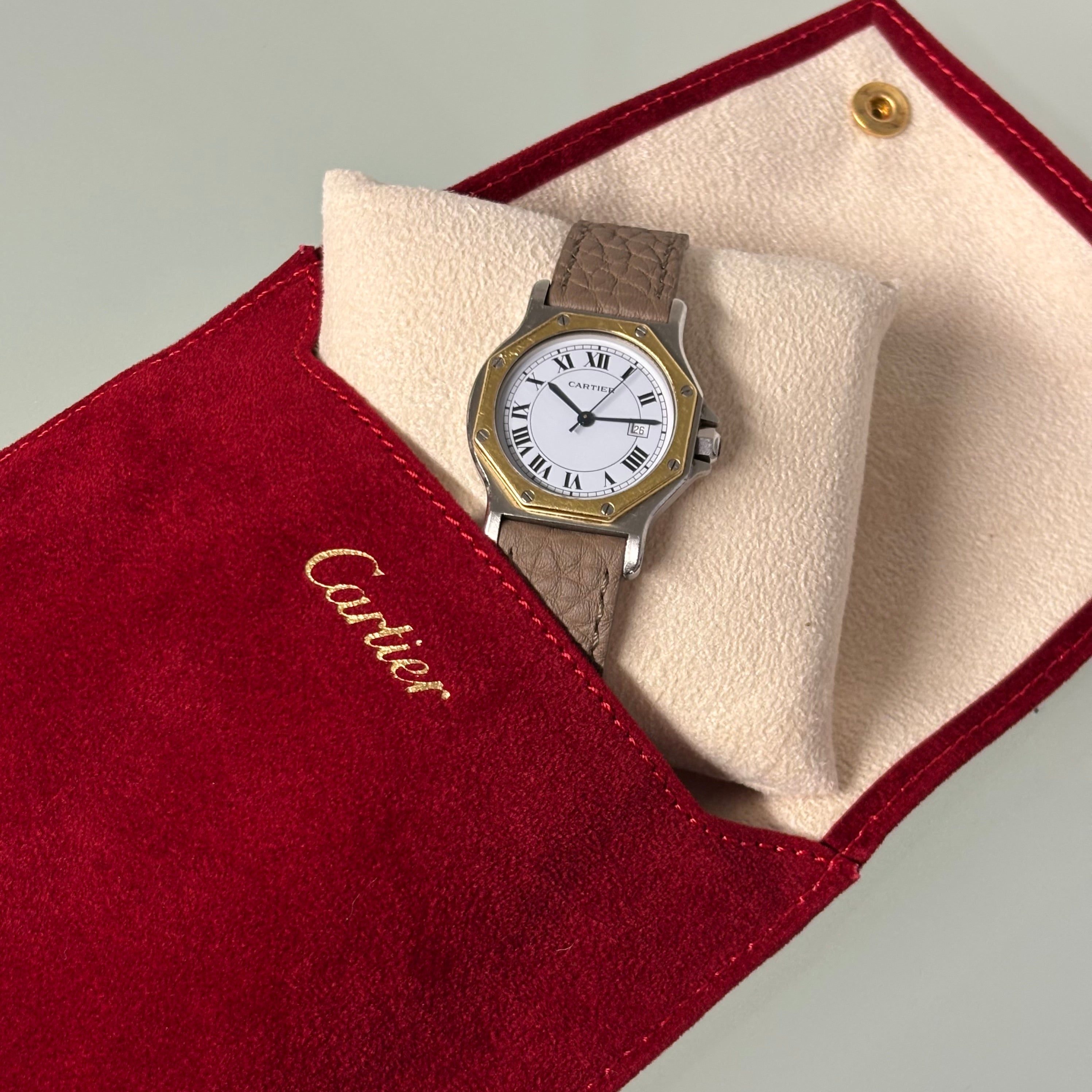 Cartier Santos Octagon Automatic GM Gold/Steel