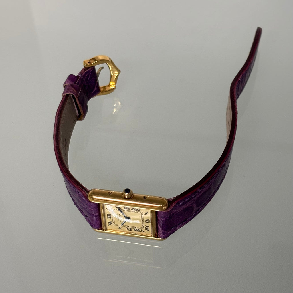 Cartier Tank Champagne PM with original buckle