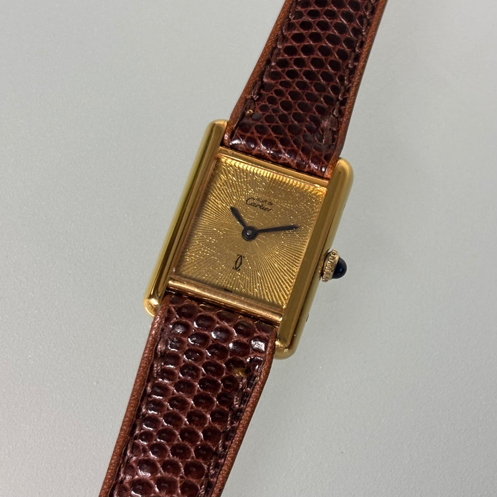 Cartier Tank PM sunburst dial