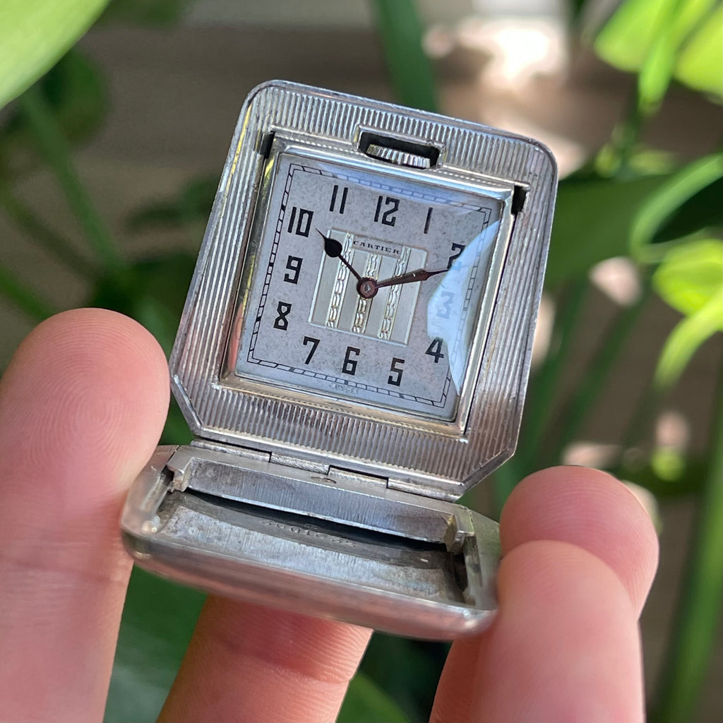 Cartier x Eterna slide clock