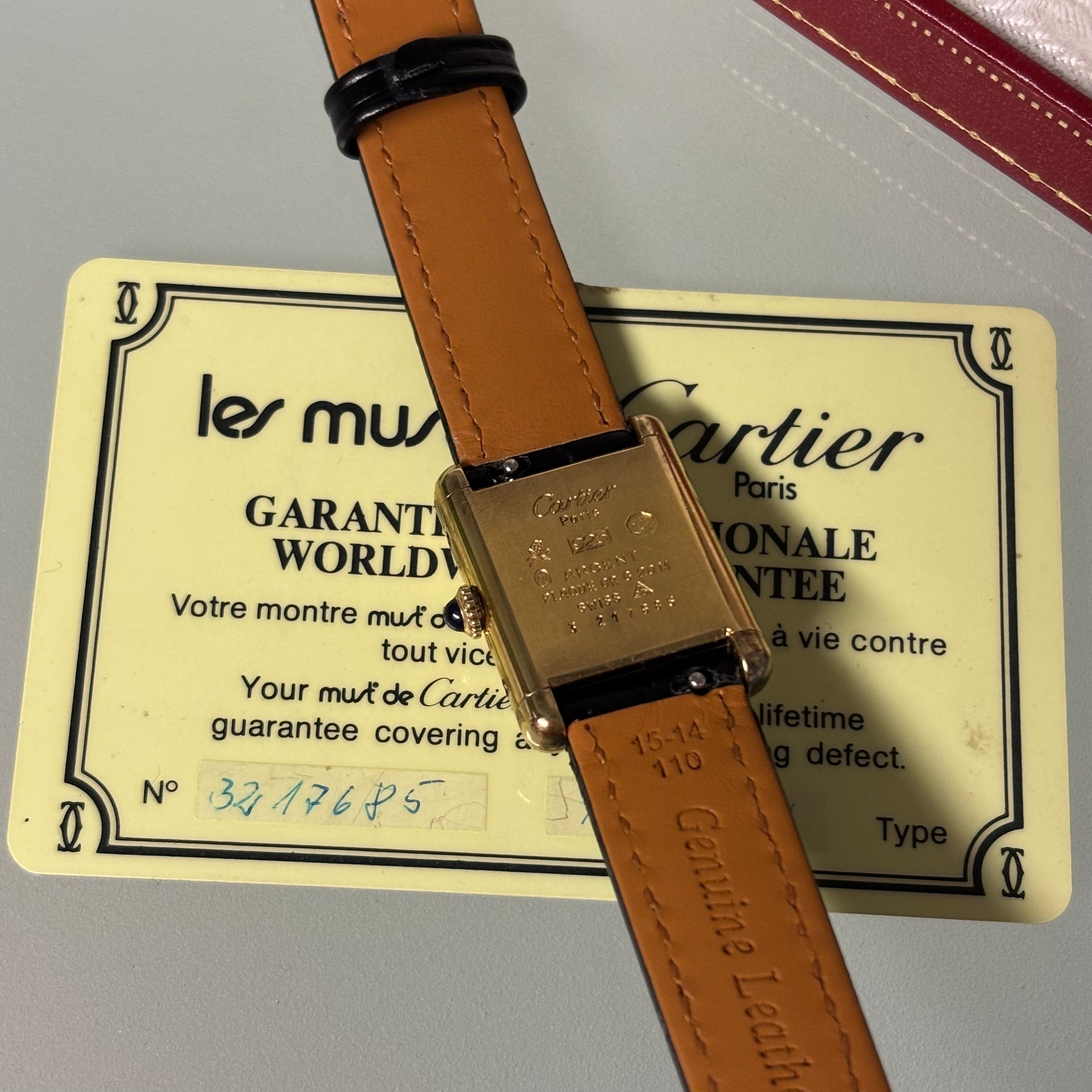Cartier Tank PM Black dial Full Set