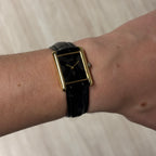 Cartier Tank GM black dial with original buckle