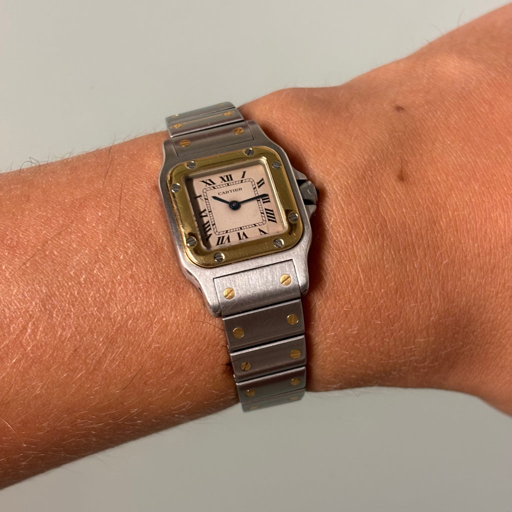 Cartier santos Galbée patina dial
