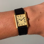 Cartier tank GM lemon Roman numeral dial