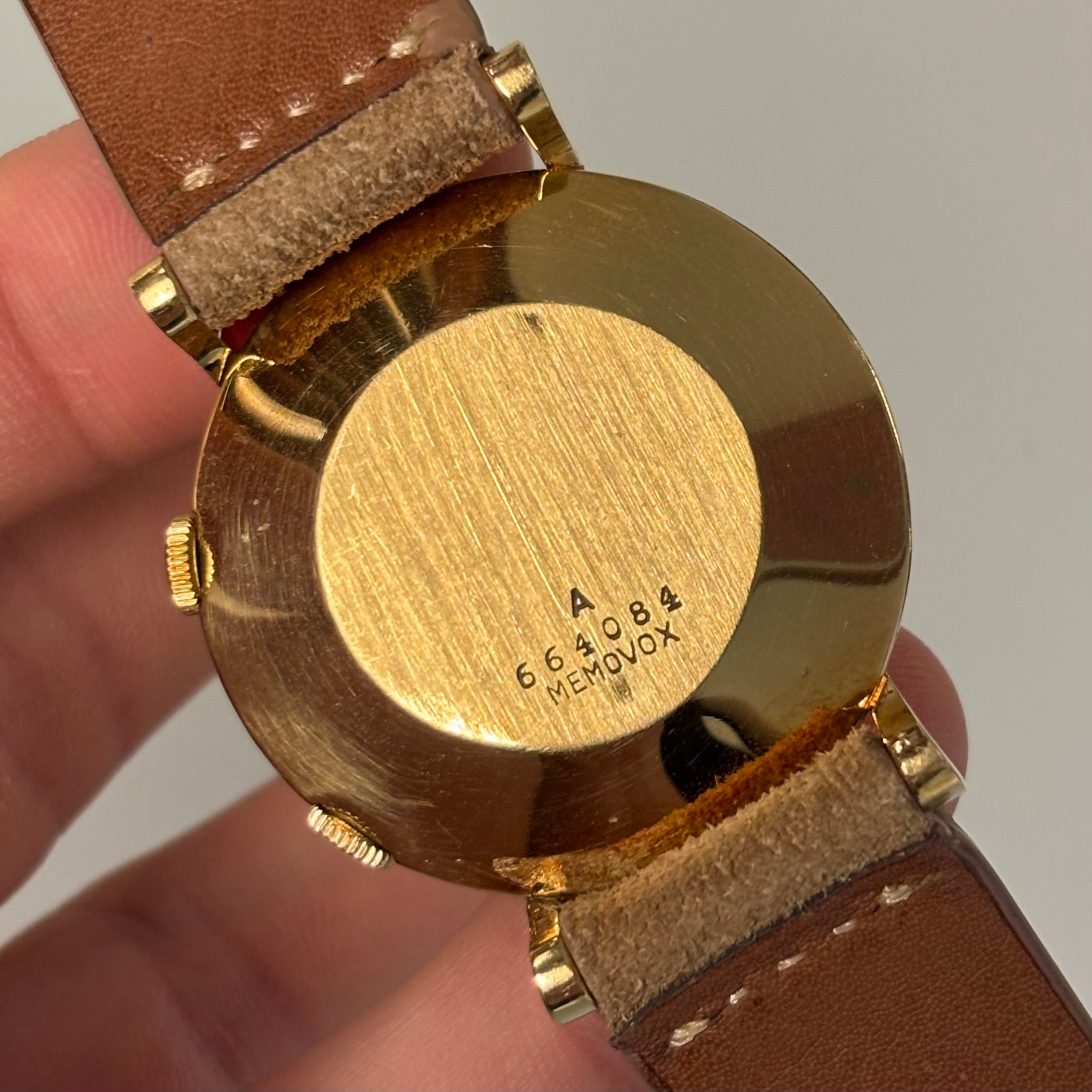 Cartier Memovox Jaeger-LeCoultre 18K Gold Vintage Watch