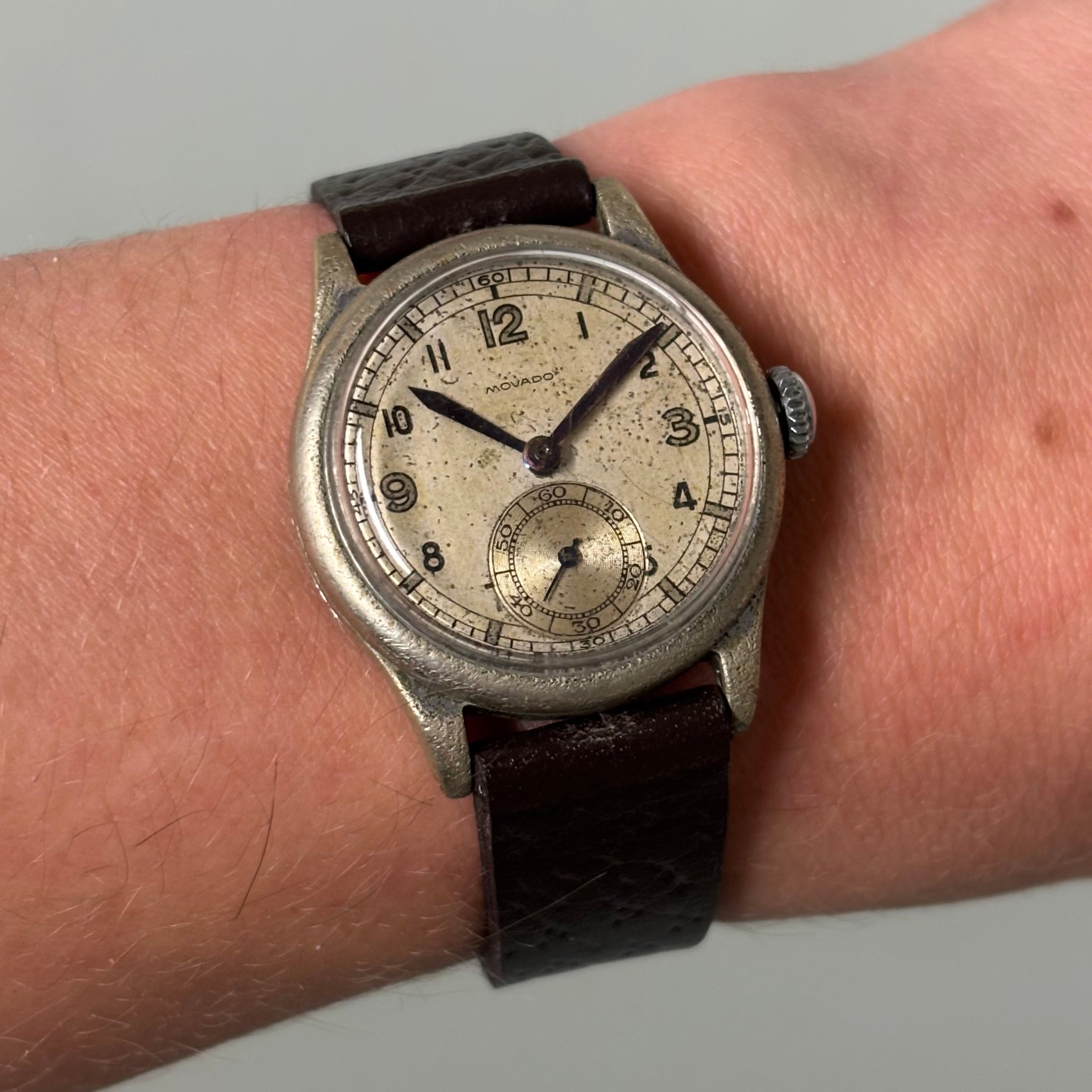 Movado Sector dial with purple hands