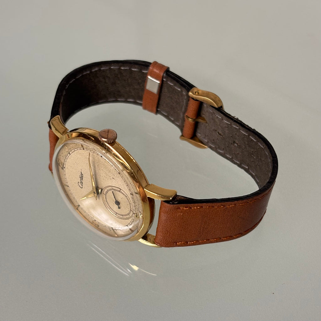 Cartier EWC Wristwatch – 18K Yellow Gold, 1940s Vintage