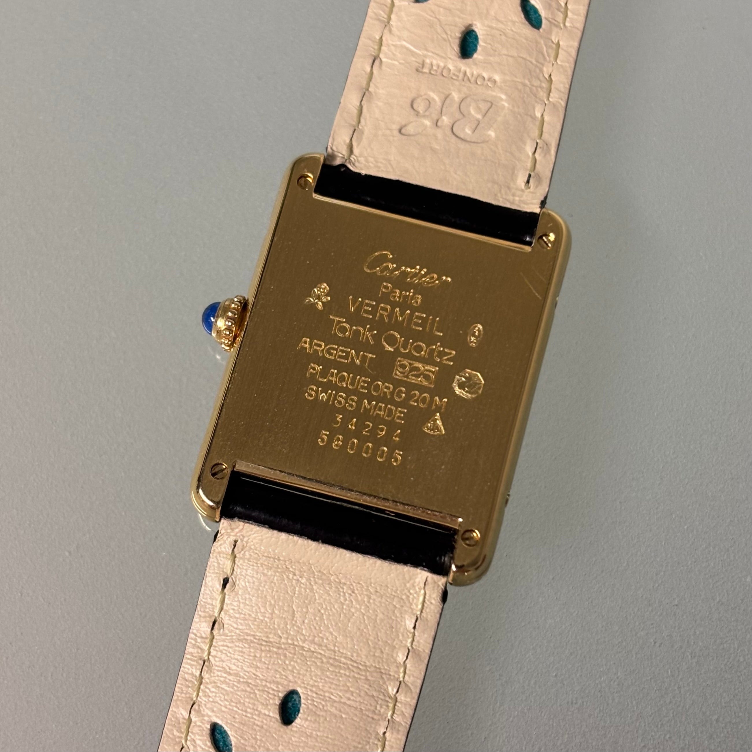 Cartier Tank GM Black dial with original buckle