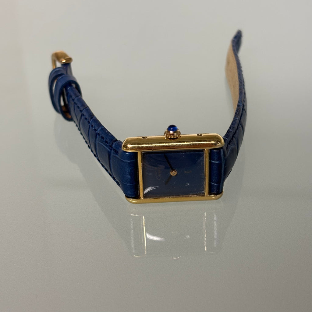 Cartier Tank Lapis lacquer PM with original buckle