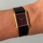 Cartier Tank GM Burgundy dial