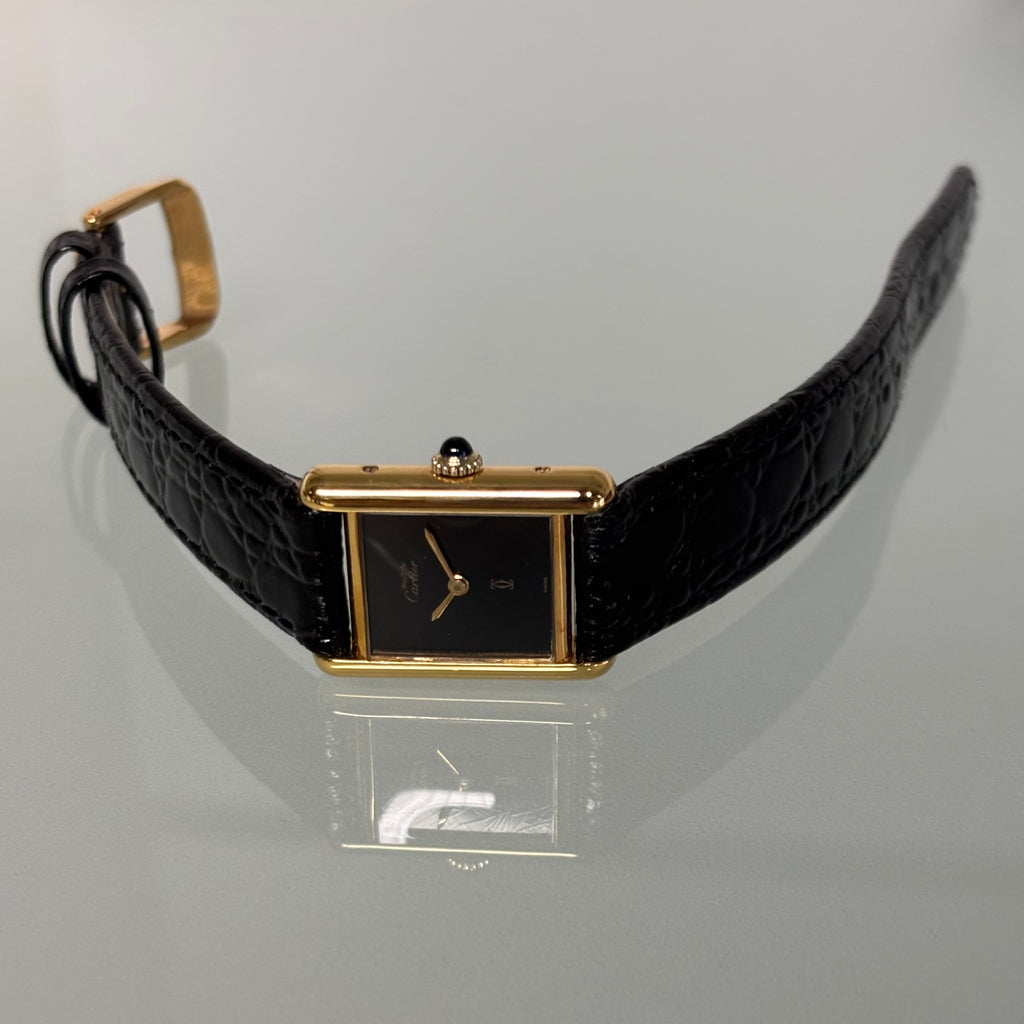 Cartier Tank PM with Black lacquer dial