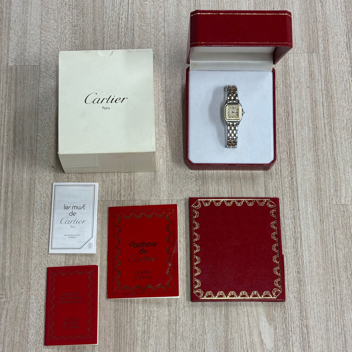 Cartier Panthere Small Gold/Steel Full Set