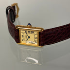Cartier Tank champagne PM with original buckle