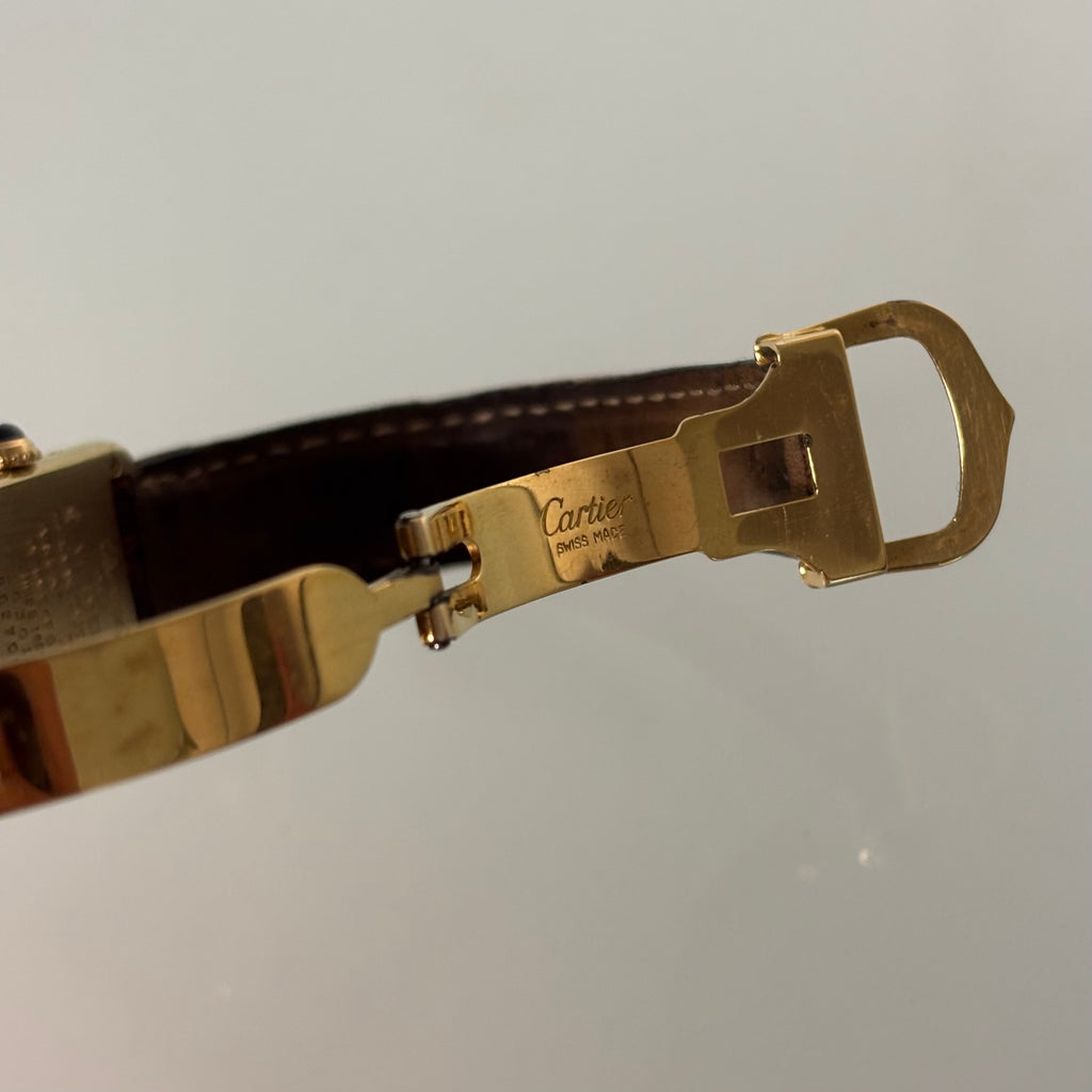 Cartier Tank PM Opaline with original strap & clasp