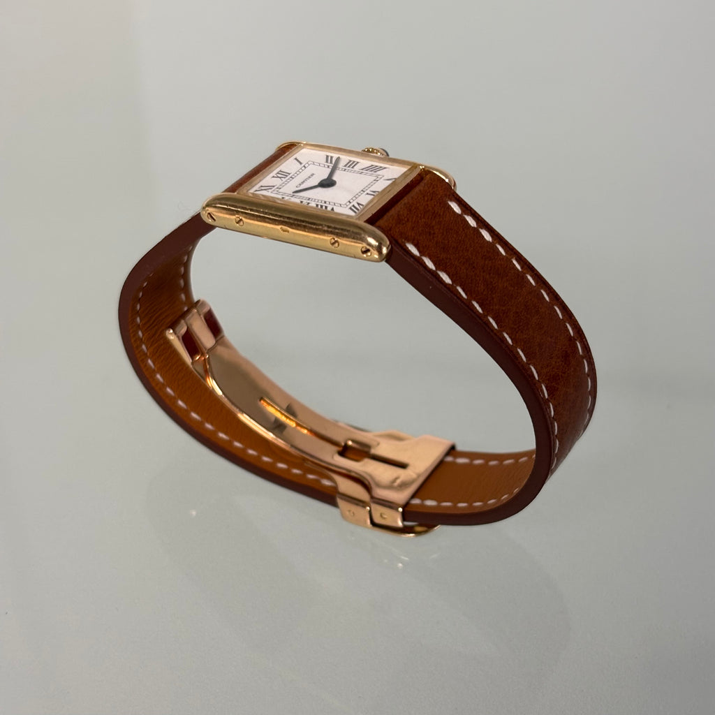 Cartier Tank 1960s with original 18k deployant & box