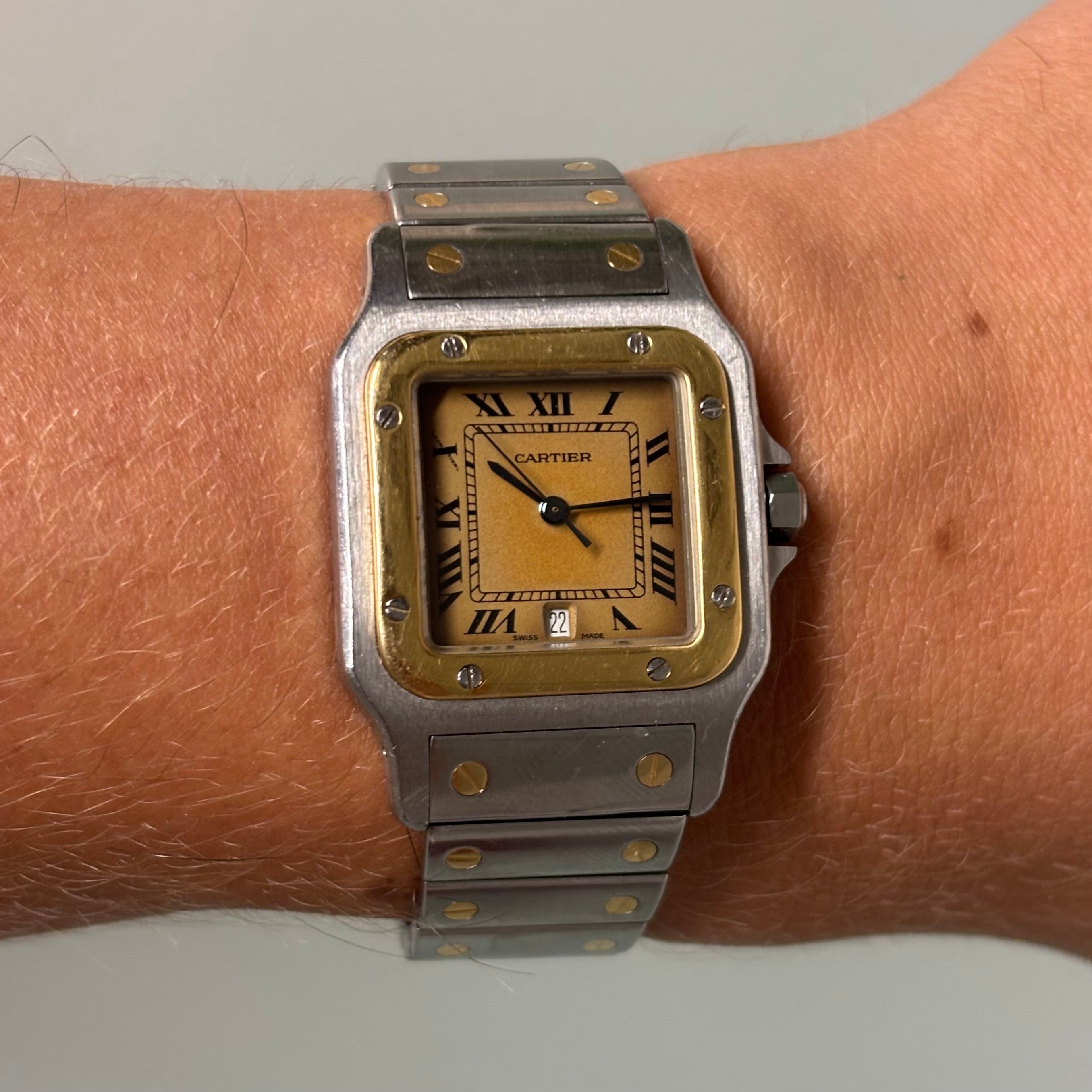 Cartier Santos Galbée GM Gold/Steel