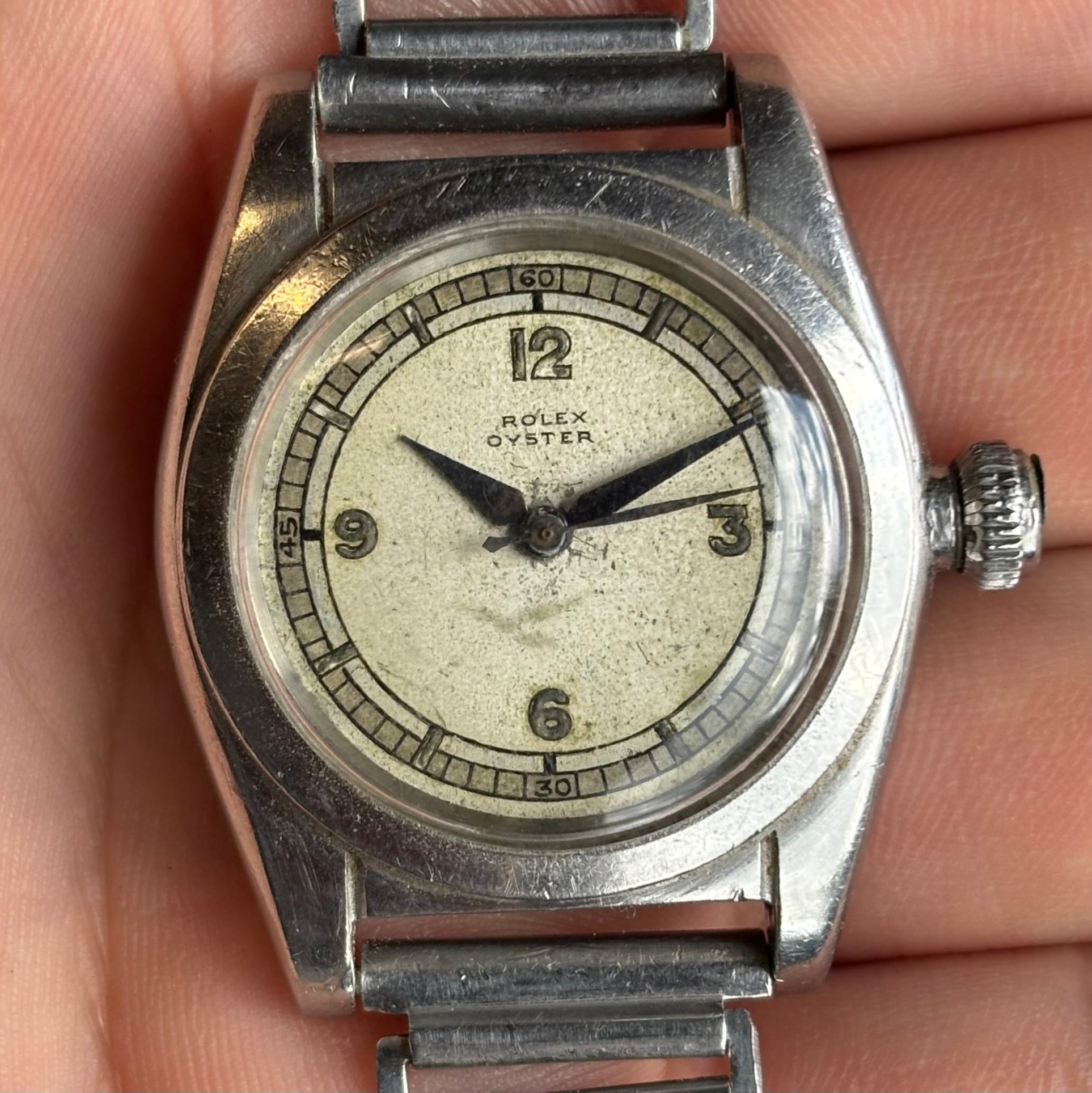 Rolex bubble(flat)back with Sector dial