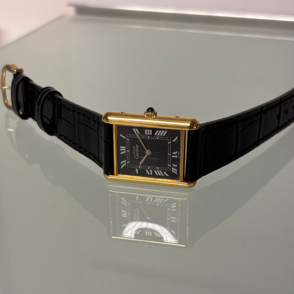 Cartier tank GM Black/White roman dial
