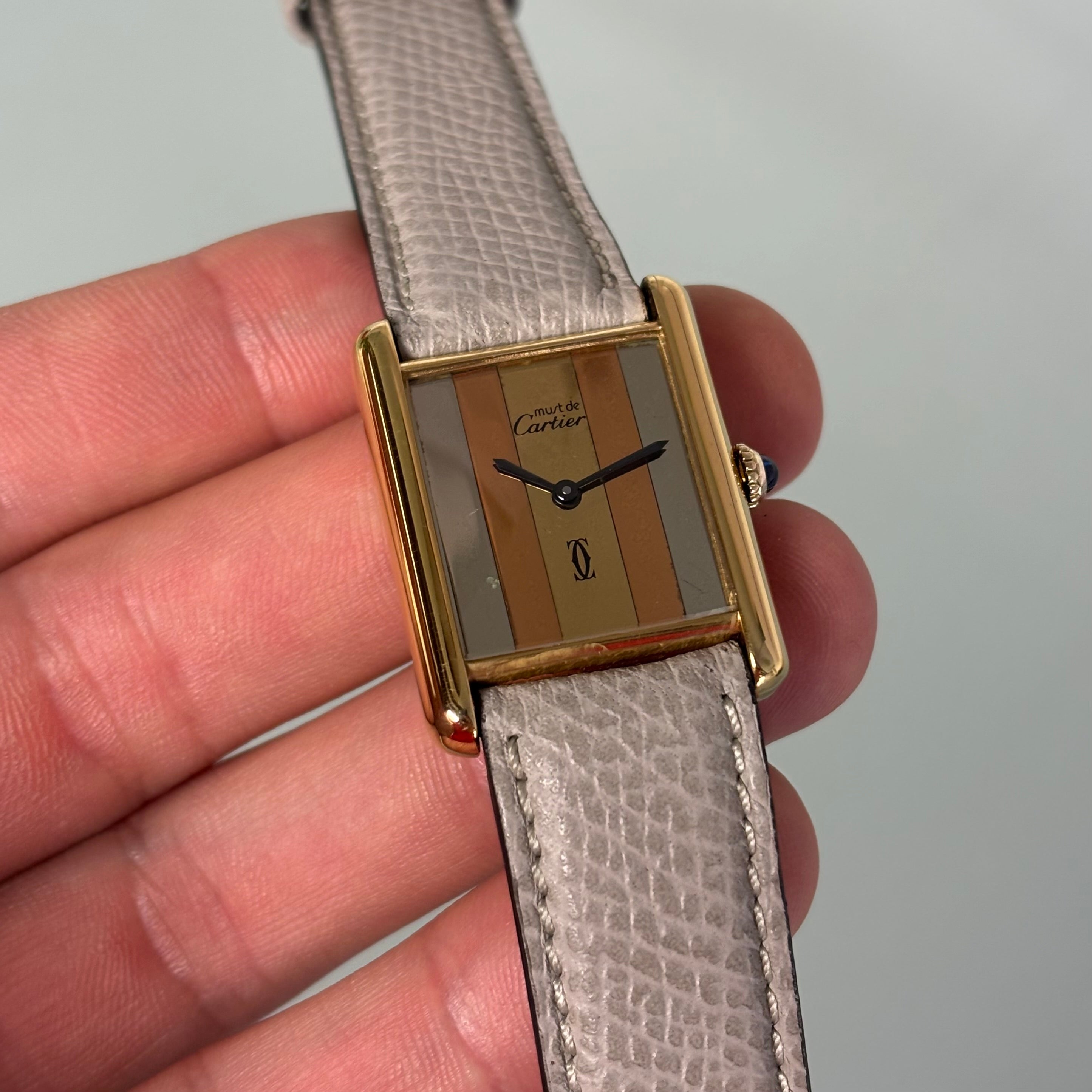 Cartier Tank GM Trinity with buckle