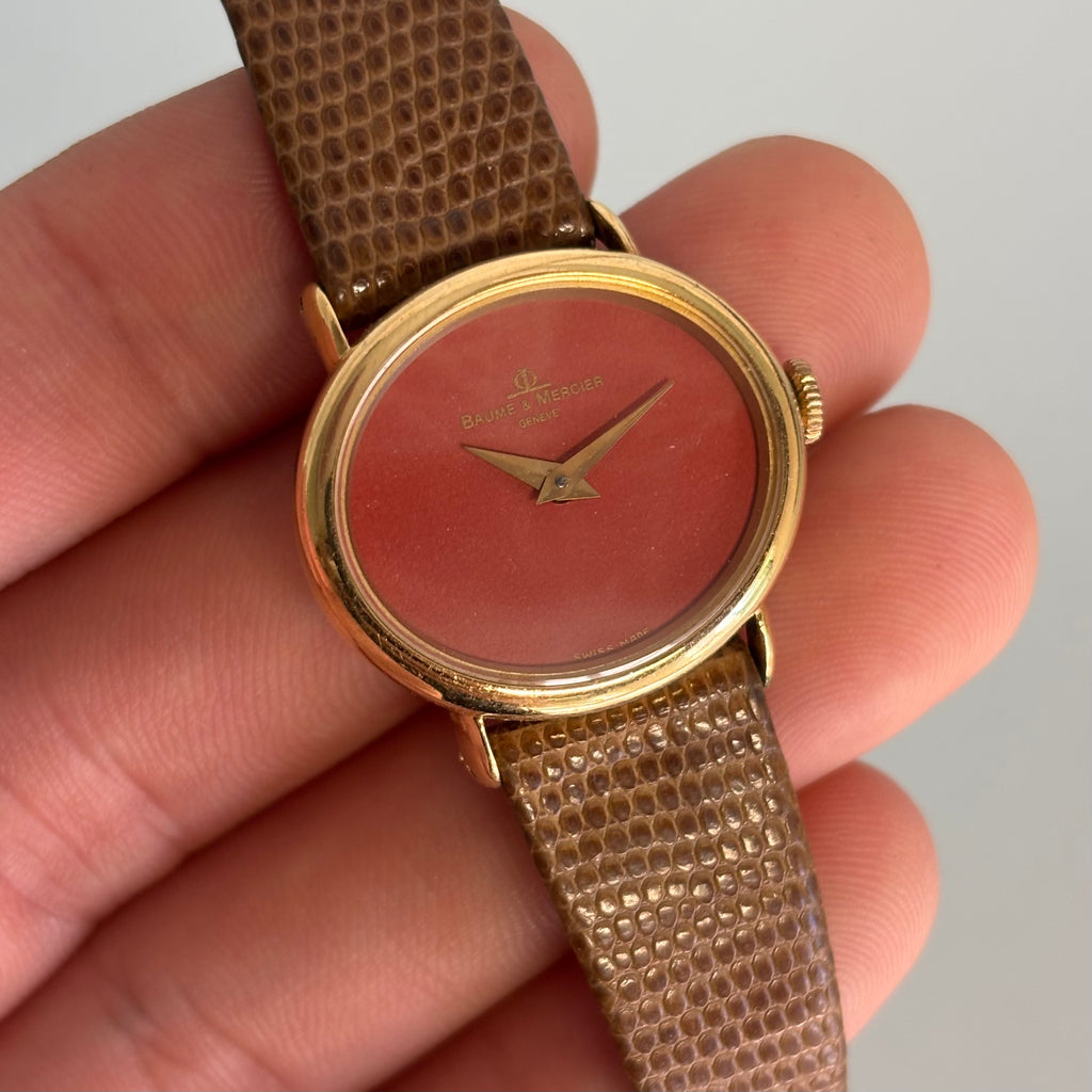 Baume & Mercier 18k with Coral dial