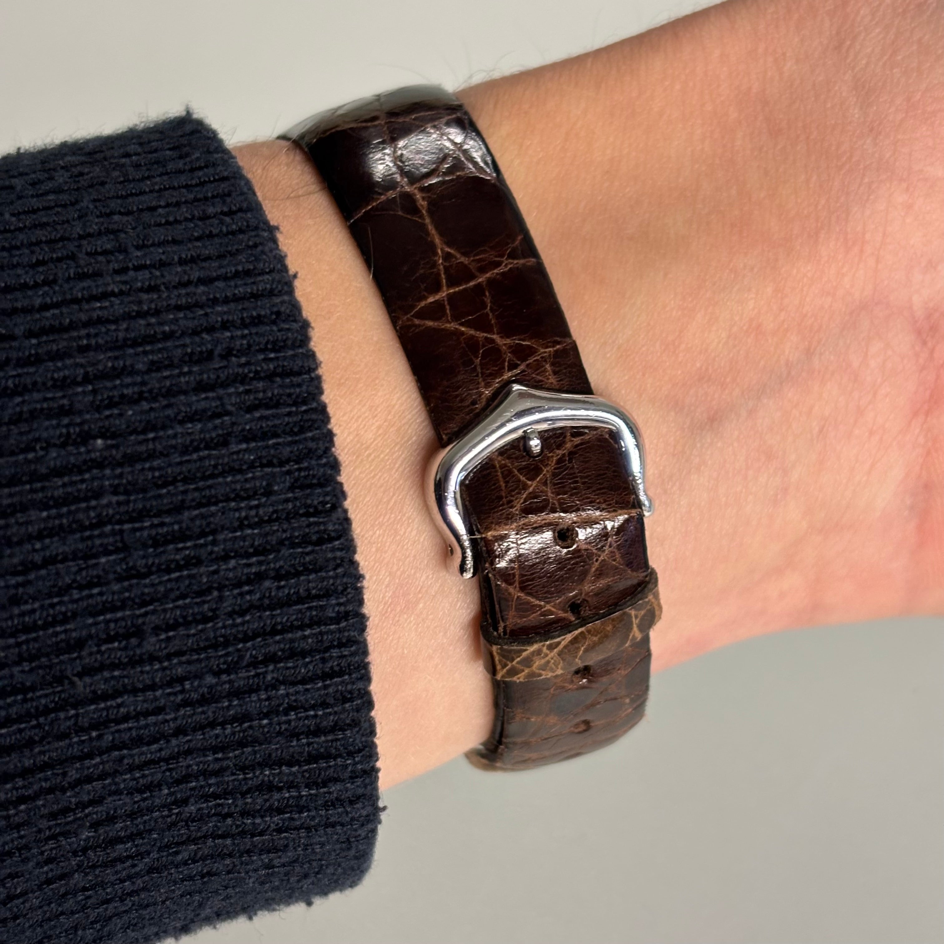 Cartier EWC Wristwatch – Steel Case with Patina Dial