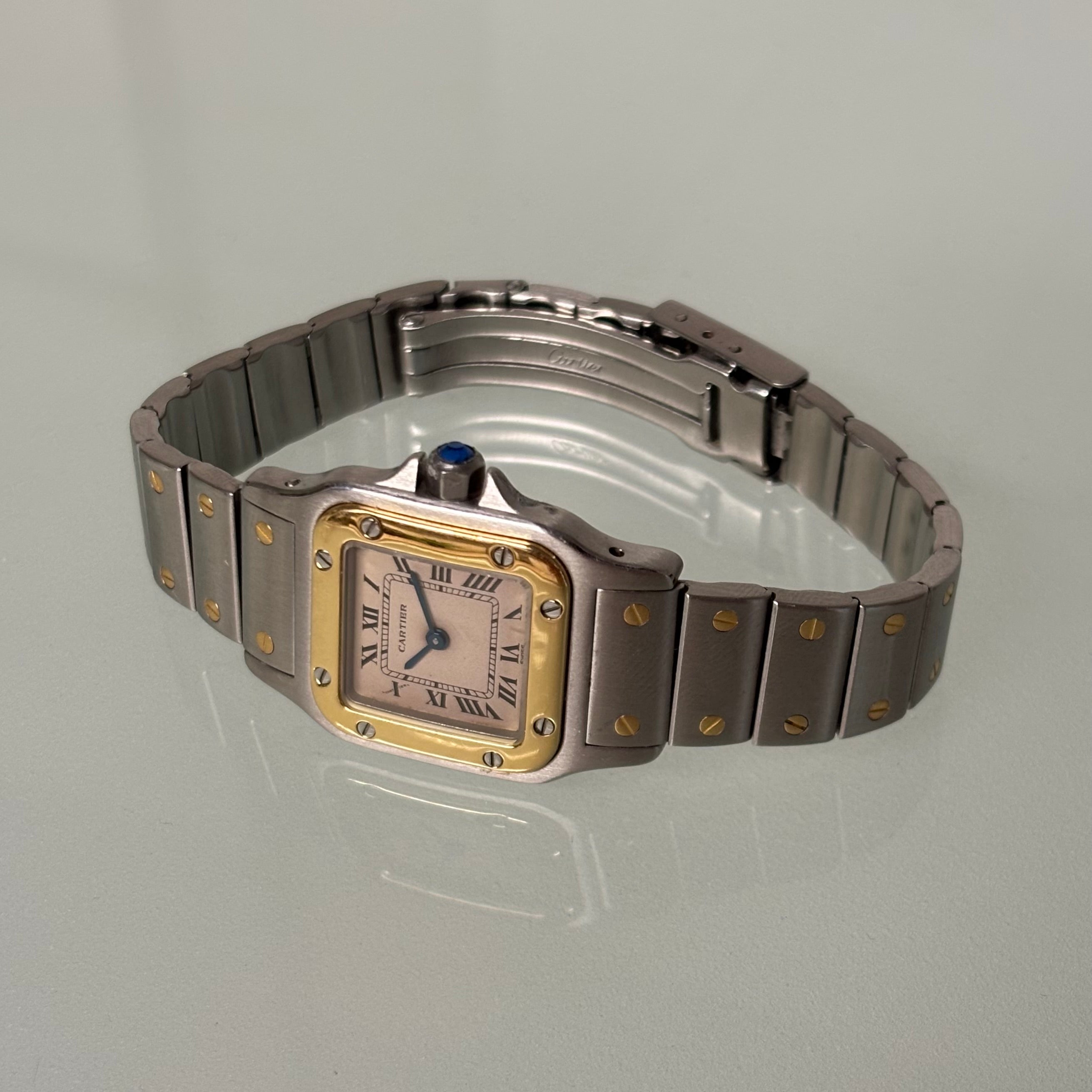 Cartier santos Galbée patina dial