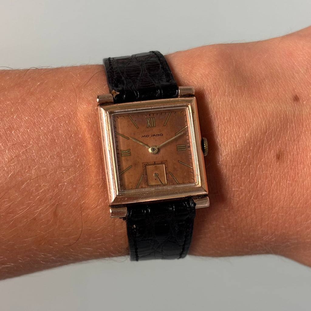 Movado 14k rose gold filled with stunning dial